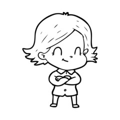 cartoon friendly girl