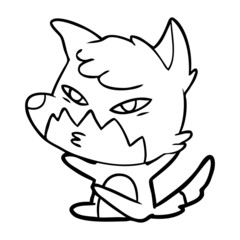 clever cartoon fox