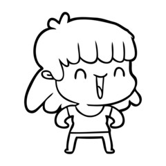cartoon woman