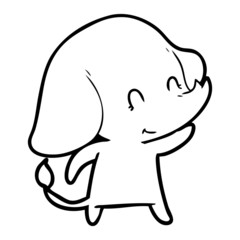 Obraz premium cute cartoon elephant