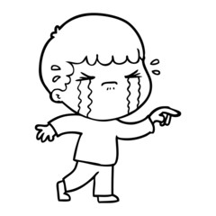 cartoon man crying