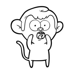 cartoon shocked monkey