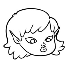 cartoon elf girl