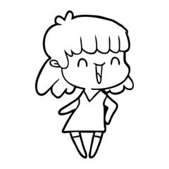 cartoon woman