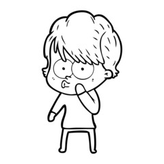 cartoon woman