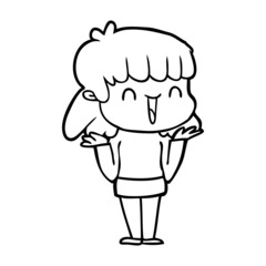 cartoon woman