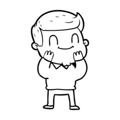 cartoon friendly man