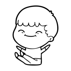 cartoon happy boy