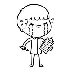 cartoon man crying