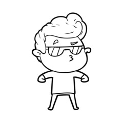 cartoon cool guy