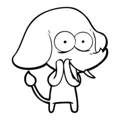 happy cartoon elephant