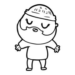 Obraz premium cartoon man with beard