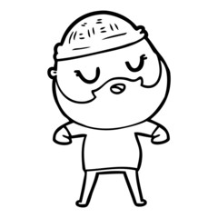 cartoon man with beard
