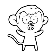 cartoon shocked monkey