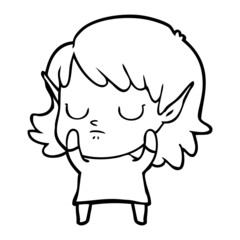 cartoon elf girl