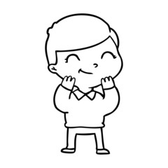 cartoon boy smiling