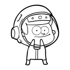 happy astronaut cartoon