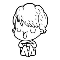 cartoon woman talking