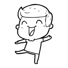 cartoon man laughing