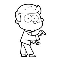 cartoon happy man