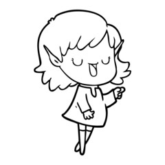 cartoon elf girl
