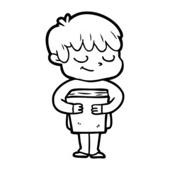 Fototapeta premium cartoon happy boy