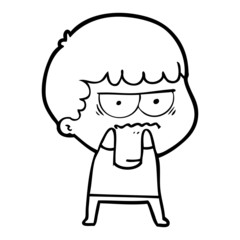 cartoon annoyed man