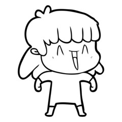 cartoon woman