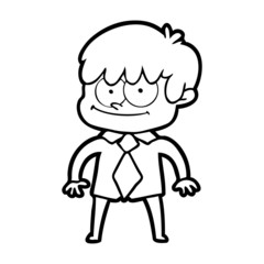 happy cartoon man