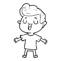 happy cartoon man