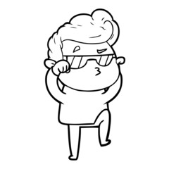 cartoon cool guy