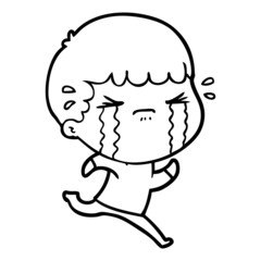 cartoon man crying