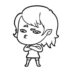 Fototapeta premium cartoon vampire girl