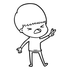 cartoon stressed man