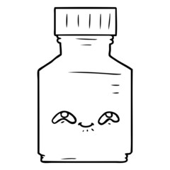 cartoon pill jar