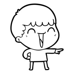 cartoon happy man