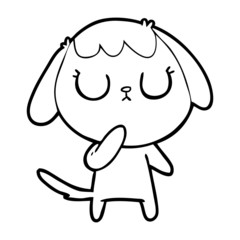 Obraz premium cute cartoon dog