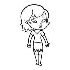 cute cartoon vampire girl