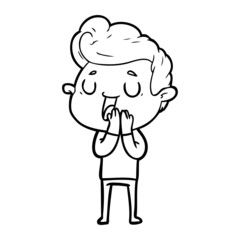 Obraz premium happy cartoon man