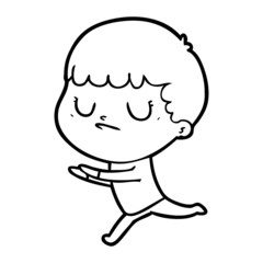 cartoon grumpy boy