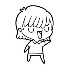 cartoon woman