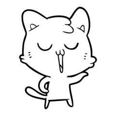 cartoon cat singing