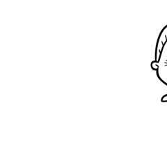 cartoon happy old woman