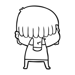 cartoon boy with untidy hair