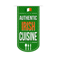 Authentic irish cuisine banner design