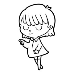 Obraz premium cartoon woman