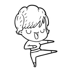 cartoon woman talking