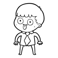 cartoon man staring