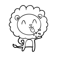 happy cartoon lion
