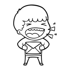 cartoon laughing man
